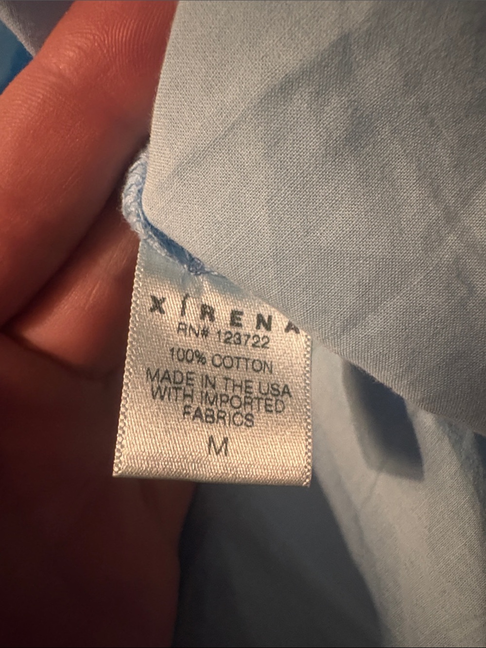 XIRENA Blue Cotton Channing Shirt - Picture 9 of 9